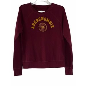 A&F embroidered logo sweatshirt, Burg & Gold, LG